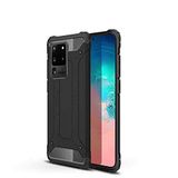 Samsung Galaxy S20 Ultra ile uyumlu Çİft Katman Koruyucu Crash Military Tank Kılıf - Siyah