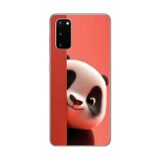 Samsung Galaxy S20+ Uyumlu Şeffaf Kılıf 4 Peluş Panda Tasarımlı