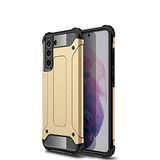 Samsung Galaxy S21 FE ile uyumlu Çİft Katman Koruyucu Crash Military Tank Kılıf - Gold