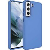 Samsung Galaxy S21 Fe Kılıf Metal Çerçeve Lansman Silikon Kapak - Lavanta Grisi - Glx S21 FE