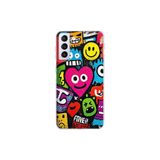 Samsung Galaxy S21 Plus ile Uyumlu Grafiti Aşk Tasarımlı Şeffaf Silikon Kılıf