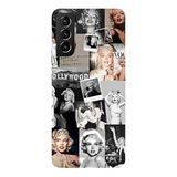 Samsung Galaxy S21 Plus İle Uyumlu Siyah Blonde Legend Desenli Silikon Kılıf
