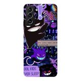 Samsung Galaxy S21 Plus İle Uyumlu Siyah Midnight Glitch Desenli Silikon Kılıf