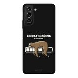 Samsung Galaxy S21 Plus İle Uyumlu Siyah Nap Mod Desenli Silikon Kılıf