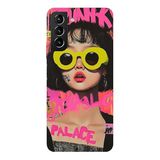 Samsung Galaxy S21 Plus İle Uyumlu Siyah Punk Princess Desenli Silikon Kılıf
