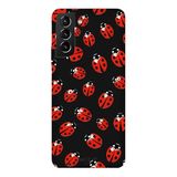 Samsung Galaxy S21 Plus İle Uyumlu Siyah Red Miracles Desenli Silikon Kılıf