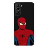 Samsung Galaxy S21 Plus İle Uyumlu Siyah Retro Spider Desenli Silikon Kılıf