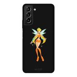 Samsung Galaxy S21 Plus İle Uyumlu Siyah Sun Fairy Desenli Silikon Kılıf