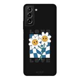 Samsung Galaxy S21 Plus İle Uyumlu Siyah Twisted Love Desenli Silikon Kılıf