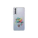 Samsung Galaxy S21 Plus ile Uyumlu Splash Bukalemun Tasarımlı Şeffaf Silikon Kılıf