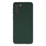 Samsung Galaxy S21 Plus Kılıf Nano Içi Kadife Silikon - Koyu YEŞIL-(5796)