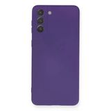 Samsung Galaxy S21 Plus Kılıf Nano İçi Kadife Silikon - Mor-(5796)