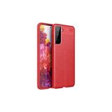 Samsung Galaxy S21 Plus Kılıf Uzun Ömürlü ve Dayanıklı Dermiq Premium Esnek Lüks Silikon Kapak - Red
