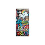 Samsung Galaxy S21 Ultra ile Uyumlu Grafiti Create Art Tasarımlı Şeffaf Silikon Kılıf
