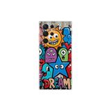 Samsung Galaxy S21 Ultra ile Uyumlu Grafiti Dream Street Tasarımlı Şeffaf Silikon Kılıf