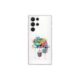 Samsung Galaxy S21 Ultra ile Uyumlu Splash Bukalemun Tasarımlı Şeffaf Silikon Kılıf