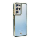 Samsung Galaxy S21 Ultra Kılıf Liva Lens Silikon - Yeşil