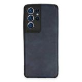 Samsung Galaxy S21 Ultra Kılıf Loop Deri Silikon - Lacivert-(5796)