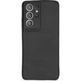 Samsung Galaxy S21 Ultra Kılıf Loop Deri Silikon - SIYAH-(5796)