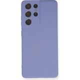 Samsung Galaxy S21 Ultra Kılıf Nano Içi Kadife Silikon - LILA-(5796)