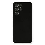 Samsung Galaxy S21 Ultra Kılıf Nano Içi Kadife Silikon - SIYAH-(5796)