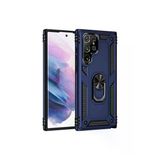 Samsung Galaxy S21 Ultra Kılıf Sofya Yüzüklü Silikon Kapak - Lacivert-(5796)