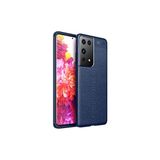 Samsung Galaxy S21 Ultra Kılıf Uzun Ömürlü ve Dayanıklı Dermiq Premium Esnek Lüks Silikon Kapak - Midnight Blue