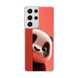 Samsung Galaxy S21 Ultra Uyumlu Şeffaf Kılıf 4 Peluş Panda Tasarımlı