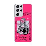 Samsung Galaxy S21 Ultra Uyumlu Şeffaf Kılıf Graffiti 1 Tasarımlı