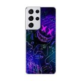 Samsung Galaxy S21 Ultra Uyumlu Şeffaf Kılıf Graffiti 4 Tasarımlı