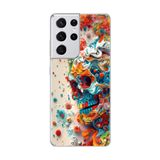 Samsung Galaxy S21 Ultra Uyumlu Şeffaf Kılıf Graffiti 5 Tasarımlı