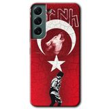 Samsung Galaxy S22 Bozkurt Atam Kılıf HD Desen Baskılı Arka Kapak