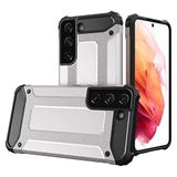 Samsung Galaxy S22 ile uyumlu Çİft Katman Koruyucu Crash Military Tank Kılıf - Gri