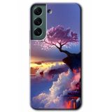 Samsung Galaxy S22 Kılıf HD- Wash Red Wall Desen Baskılı Arka Kapak
