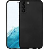Samsung Galaxy S22 Kılıf Kadife Lansman Soft Yumuşak Liquid Silikon Kamera Korumalı Mara - Siyah
