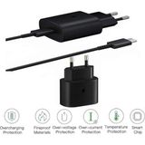 Samsung Galaxy S22 Ulta Uyumlu Type-C Ultra Hızlı Şarj Seti 22.5W 3.0 Amper (Şarj Adaptörü ve Kablo) - Siyah