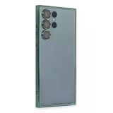 Samsung Galaxy S22 Ultra Kılıf Lensli Silikon - Yeşil