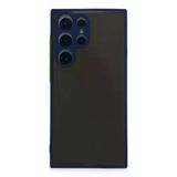 Samsung Galaxy S22 Ultra Kılıf Montreal Silikon Kapak - Lacivert-(5796)