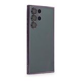 Samsung Galaxy S22 Ultra Kılıf Razer Lensli Silikon - Mor