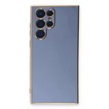 Samsung Galaxy S22 Ultra Kılıf Volet Silikon - Mavi-(5796)