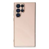 Samsung Galaxy S22 Ultra Kılıf Volet Silikon - Pembe-(5796)