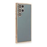 Samsung Galaxy S22 Ultra Razer Lensli Silikon - Gold Cep Telefonu Kılıfı
