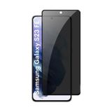 Samsung Galaxy S23 Fe Uyumlu Tam Kaplayan Hayalet Cam Siyah Karartma Ekran Koruyucu Cam Anti-Static
