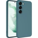 Samsung Galaxy S23 Kılıf Kadife Lansman Soft Yumuşak Liquid Silikon Kamera Korumalı Mara - Yeşil