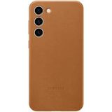 Samsung Galaxy S23+ Plus İçin Hakiki Deri Kılıf, Kahverengi Lether Cover Ef-Vs916l