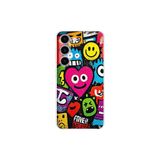 Samsung Galaxy S23 Plus ile Uyumlu Grafiti Aşk Tasarımlı Şeffaf Silikon Kılıf