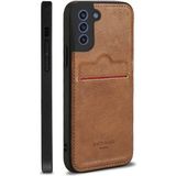 Samsung Galaxy S23 Plus Kartlıklı Rich Boss Lüx Deri Kılıf Açık Kahve - Açık Kahverengi