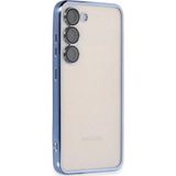 Samsung Galaxy S23 Plus Kılıf Lensli Silikon - Açık Mavi-(5796)