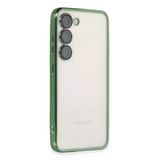 Samsung Galaxy S23 Plus Kılıf Lensli Silikon - Yeşil-(5796)