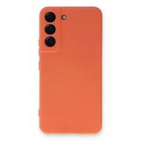 Samsung Galaxy S23 Plus Kılıf Nano İçi Kadife Silikon - Turuncu-(5796)